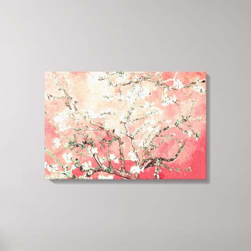 Van Gogh Almond Blossoms peach Canvas Print