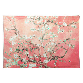 Van Gogh Almond Blossoms Peach Cloth Placemat