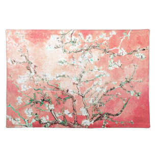 Van Gogh Almond Blossoms Peach Cloth Placemat