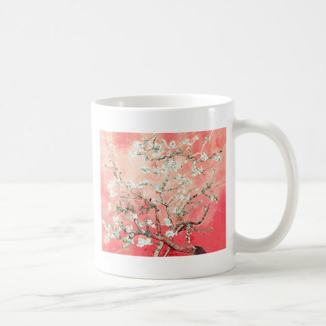 Van Gogh Almond Blossoms Peach Coffee Mug (Right)