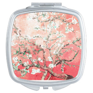 Van Gogh Almond Blossoms Peach Compact Mirror