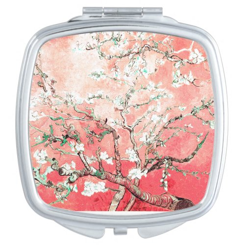 Van Gogh Almond Blossoms Peach Compact Mirror