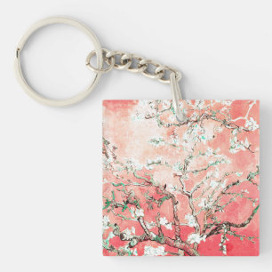 Van Gogh Almond Blossoms Peach Keychain