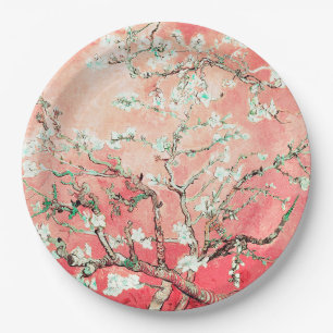 Van Gogh Almond Blossoms Peach Paper Plates