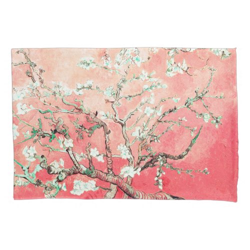 Van Gogh Almond Blossoms Peach Pillow Case