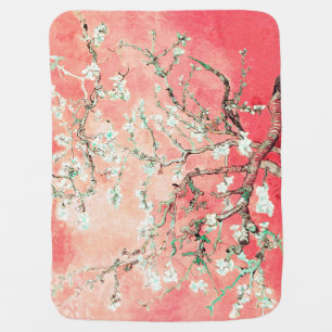 Van Gogh Almond Blossoms Peach Pink Baby Blanket