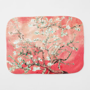 Van Gogh Almond Blossoms Peach Pink Baby Burp Cloth