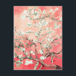 Van Gogh Almond Blossoms Peach Postcard<br><div class="desc">Artist: Vincent Van Gogh
 Title: Almond Blossoms
 altered color by 2sweet4wordsDesigns</div>
