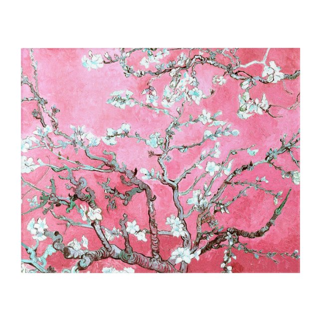 Van Gogh Almond Blossoms pink blue Acrylic Print (Front)