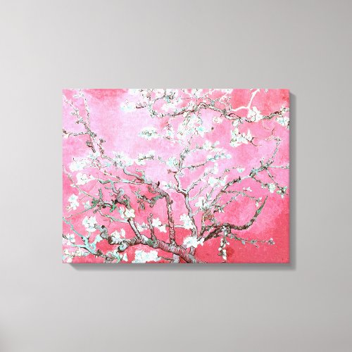 Van Gogh Almond Blossoms pink blue Canvas Print