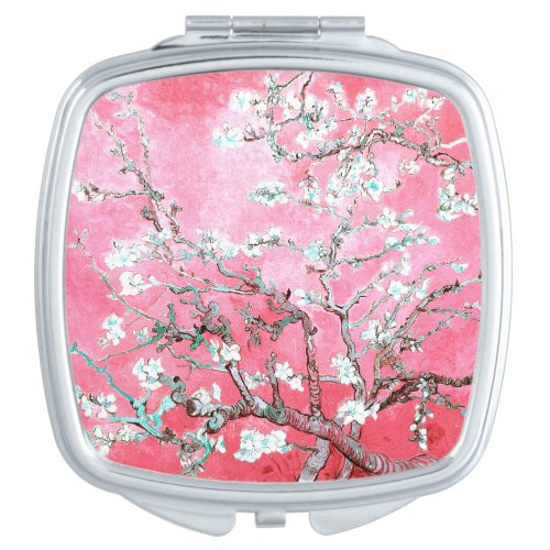 Van Gogh Almond Blossoms Pink Blue Compact Mirror