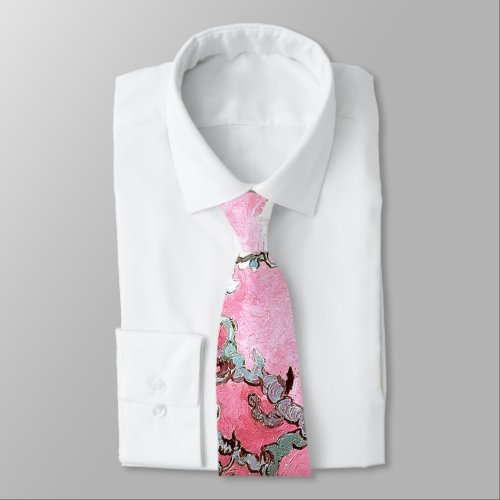 Van Gogh Almond Blossoms Pink Blue Neck Tie