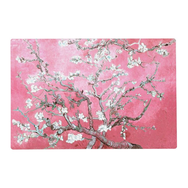 Van Gogh Almond Blossoms Pink Blue Placemat (Front)