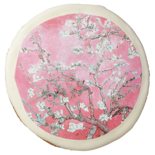 Van Gogh Almond Blossoms Pink Blue Sugar Cookie