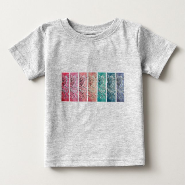 Van Gogh Almond Blossoms Rainbow Panel Baby T-Shirt (Front)