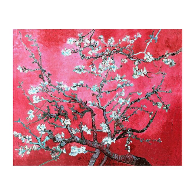 Van Gogh Almond Blossoms Red blue  Acrylic Print (Front)