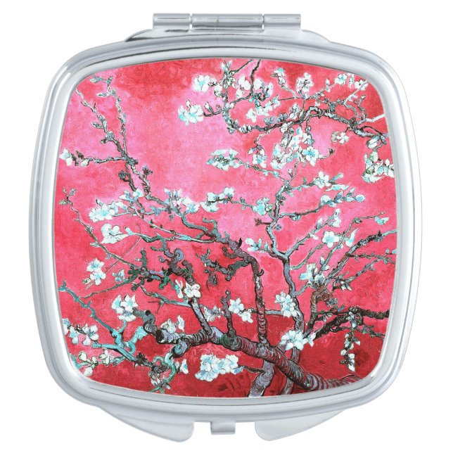 Van Gogh Almond Blossoms Red blue  Compact Mirror (Front)