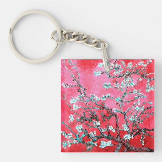 Van Gogh Almond Blossoms Red blue Keychain
