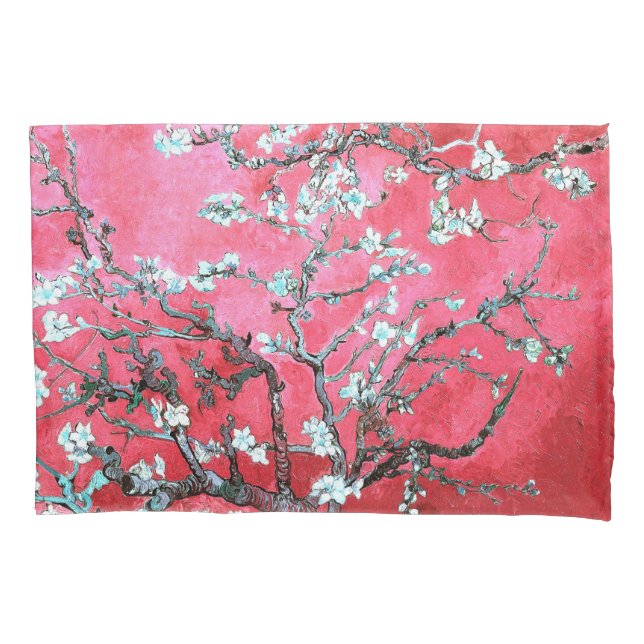Van Gogh Almond Blossoms red blue Pillowcase (Front)