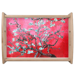 Van Gogh Almond Blossoms Red blue Serving Tray