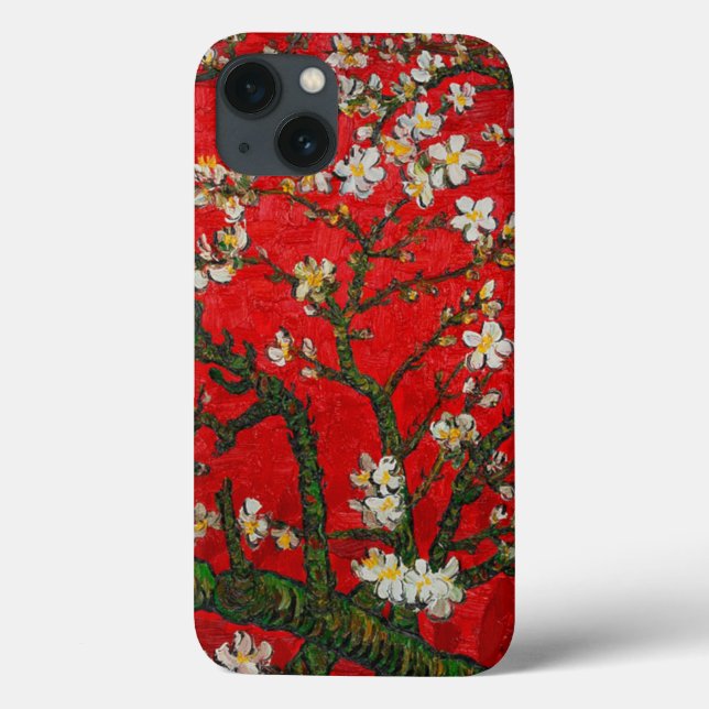 Van Gogh Almond Blossoms Red Case-Mate iPhone Case (Back)