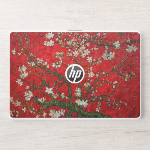 Van Gogh Almond Blossoms Red HP Laptop Skin