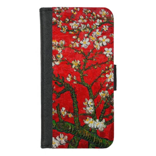 Van Gogh Almond Blossoms Red iPhone 87 Wallet Case
