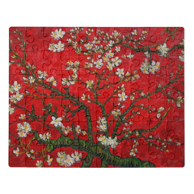 Van Gogh Almond Blossoms Red Jigsaw Puzzle (Puzzle Horizontal)