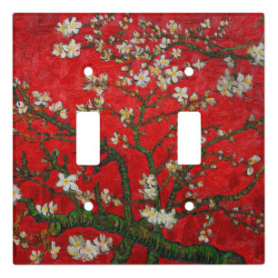 Van Gogh Almond Blossoms Red Light Switch Cover