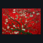 Van Gogh Almond Blossoms Red Poster<br><div class="desc">Poster featuring Vincent van Gogh’s oil painting Almond Blossoms (1890) in red. An almond tree blossoms white flowers in front of a red sky. A great gift for fans of impressionism and Dutch art.</div>