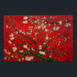 Van Gogh Almond Blossoms Red Poster<br><div class="desc">Poster featuring Vincent van Gogh’s oil painting Almond Blossoms (1890) in red. An almond tree blossoms white flowers in front of a red sky. A great gift for fans of impressionism and Dutch art.</div>