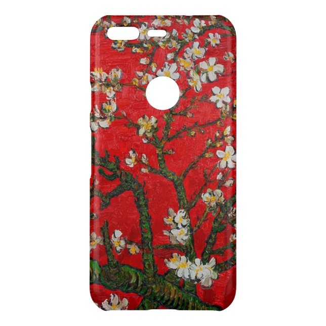 Van Gogh Almond Blossoms Red Uncommon Google Pixel Case (Back)