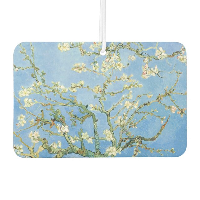 Van Gogh Almond Blossoms, Sky Blue Air Freshener (Front)