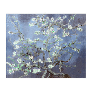 Van Gogh Almond Blossoms Steel Blue Acrylic Print