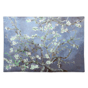 Van Gogh Almond Blossoms Steel Blue Cloth Placemat