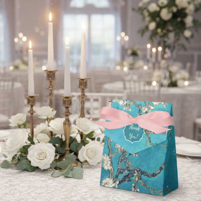 Van Gogh Almond Blossoms Thank You Favor Boxes (Creator Uploaded)