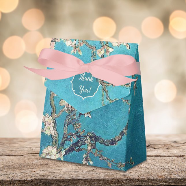 Van Gogh Almond Blossoms Thank You Favor Boxes (Creator Uploaded)