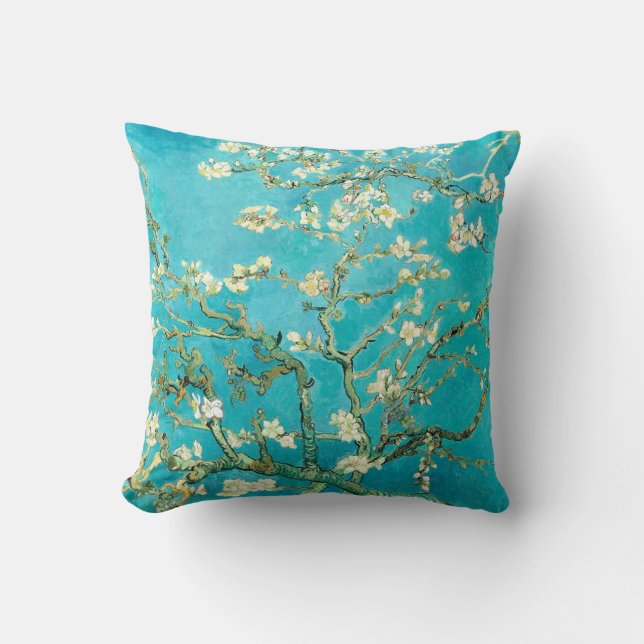 VAN GOGH Almond Blossoms Throw Pillow (Front)