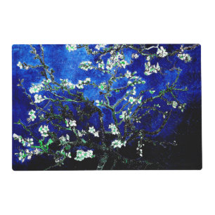 Van Gogh Almond Blossoms vibrant blue Placemat