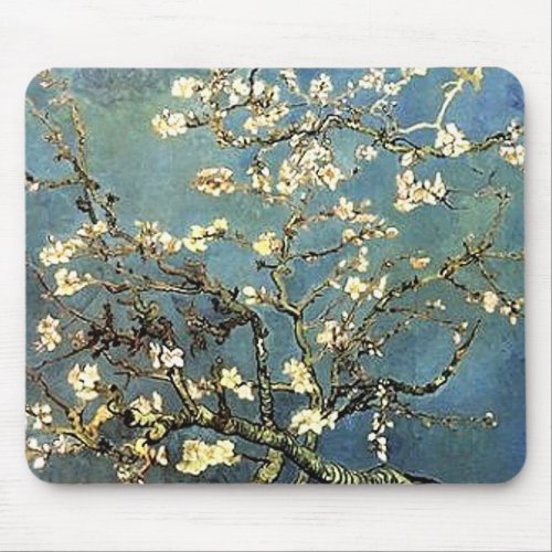 Van Gogh Almond Tree Blossoms Mouse Pad