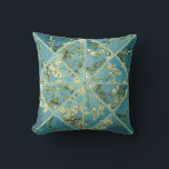 Van Gogh Almond Tree Fractured Pillow<br><div class="desc">Van Gogh's Almond Tree Branches, rearranged artfully on a fine art decorator pillow. Beautiful shades of blue and soft springtime colors. Choose from a square 20" x 20" or rectangle 13" x 21" bolster-style pillow. Made of 100% grade A woven cotton, our pillows look great in any room, from the...</div>