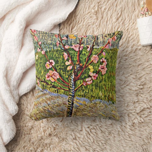 Van Gogh _ Almond Tree in Blossom Throw Pillow