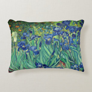 Van Gogh Art Irises Accent Pillow