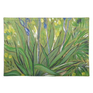 Van Gogh art Irises, acrylic reproduction Cloth Placemat