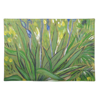Van Gogh art Irises, acrylic reproduction Cloth Placemat