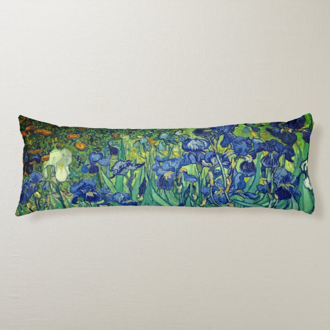 Van Gogh Art Irises Body Pillow (Front)