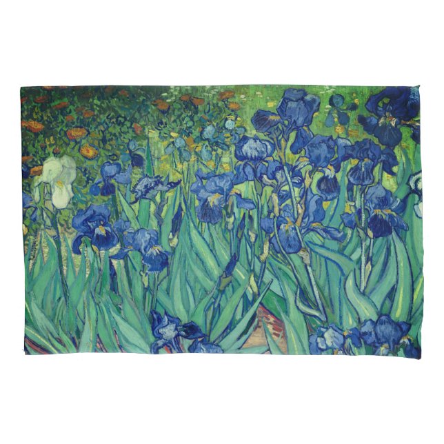 Van Gogh Art Irises Pillow Case (Front)
