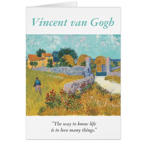 Van Gogh Artist Quote Love Many Things