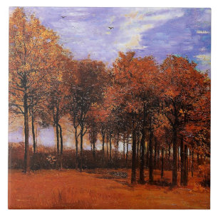 Van Gogh - Autumn Landscape Ceramic Tile