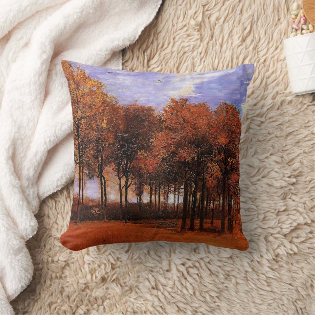 Van Gogh - Autumn Landscape Throw Pillow (Blanket)